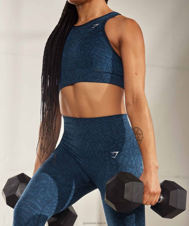 Gymshark adapter les leggings sans couture pour animaux sauvage | marine femmes 6HF28316